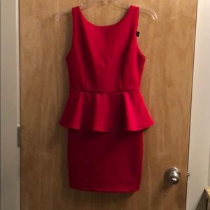 Adorable red peplum dress